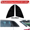 Audi A3 S3 Sportback Gloss Black Window Louver Shutter Covers (2014-2020)
