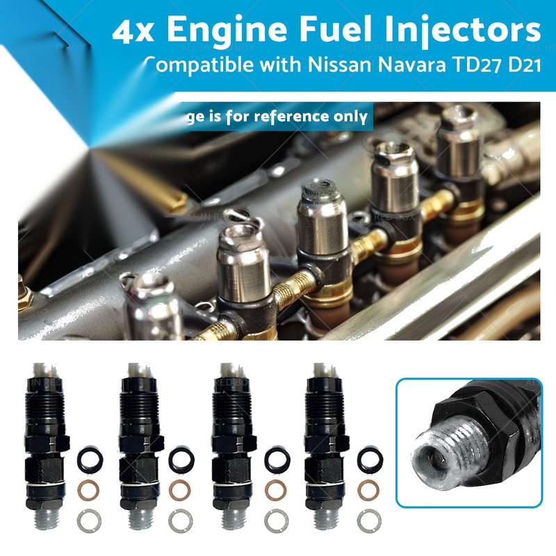 Nissan Navara TD27 D21 2. 7L 16600-43G23 4x Engine Fuel Injectors Suitable