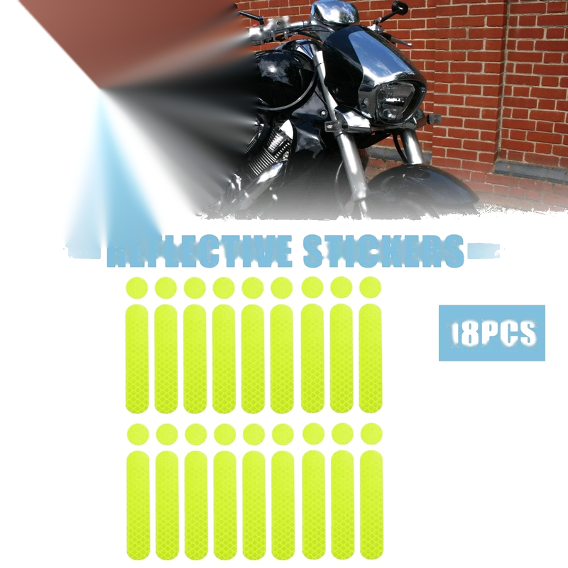 Helmet for Bicycle Motorcycle 18pcs / Reflective Safety Stickers PET
