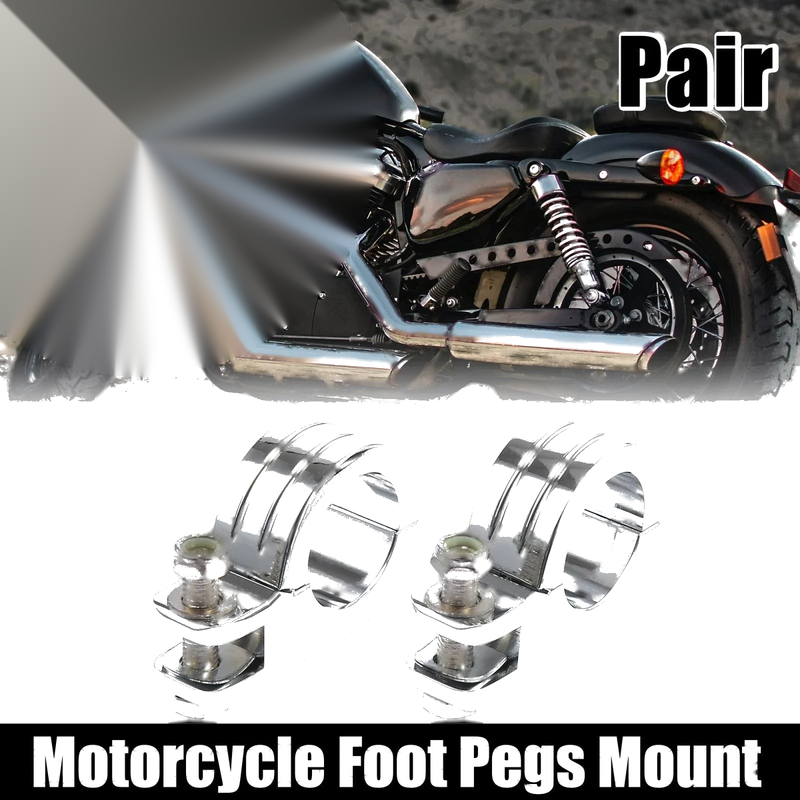 Harley 2 x 1.5in 38mm Clamp Foot Peg Mount Engine Guard Bar