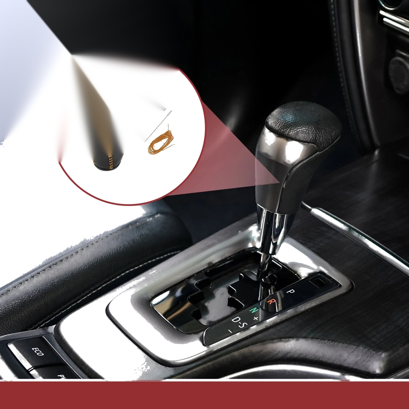 Honda Accord Black Orange Leather Gear Shift Knob Cover (2008-2012)