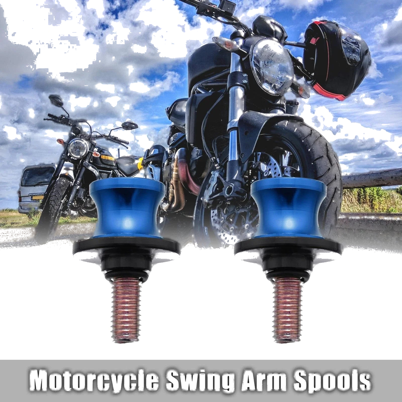 Motorcycle 2 x 10mm Swing Arm Spool Rear Stand Sliders