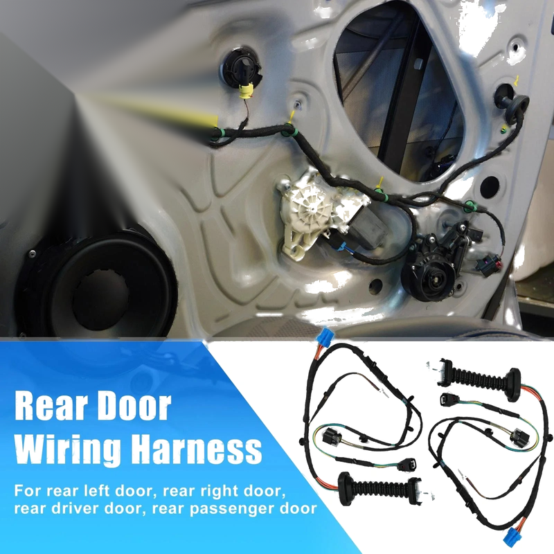 Dodge RAM 1500 2500 3500 2 x Rear Door Harnesses with Connectors (2002-2023)