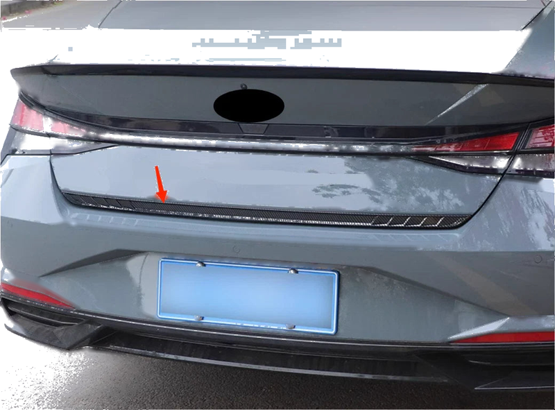 Hyundai Elantra Carbon Fiber Rear Trunk Lid Cover Trim (2021-2024)