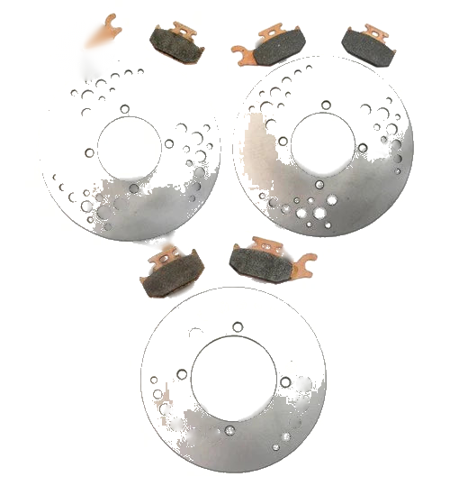 Can-Am Outlander Front & Rear / 2 x Brake Rotors & Pads (2006–2009)