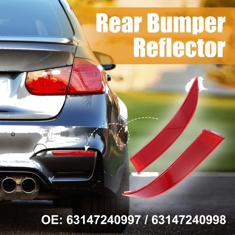 BMW X5 Pair Rear Bumper Reflector Strip Left Right (2007-2013)