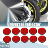 Motorcycle Reflector 10x Self-Adhesive Round Safety Spoke Reflective