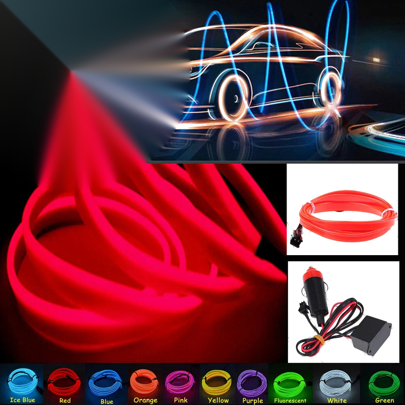 Universal Models Red Car Interior Neon LED Light Strip (2020-2023)