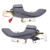 Chevy Metro, Geo Metro (1998-2001) Grey Inner Door Handle Set of 2