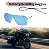 Motorcycle Set 1 x Motorcycle Riding Goggles Blue Lens Black Frame