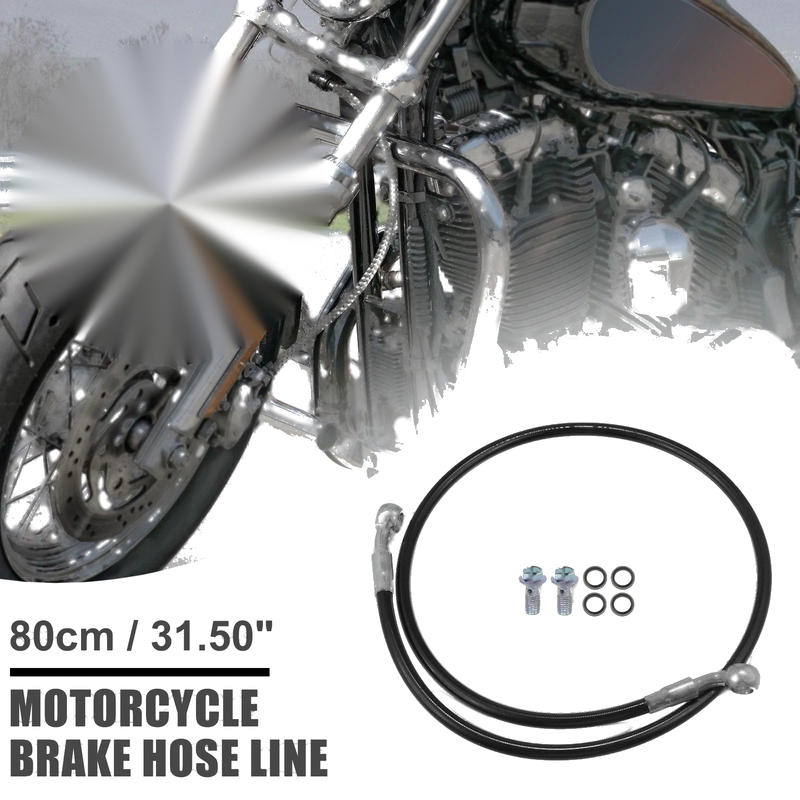 Motorcycle Brake Hose / 80cm / Hydraulic Brake Line Oil Hose Black