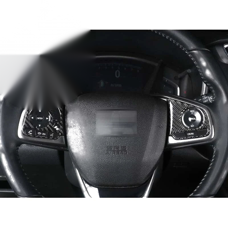 For 2017-2018 Honda CRV Carbon Fiber Steering Wheel Remote Control Sticker Trim