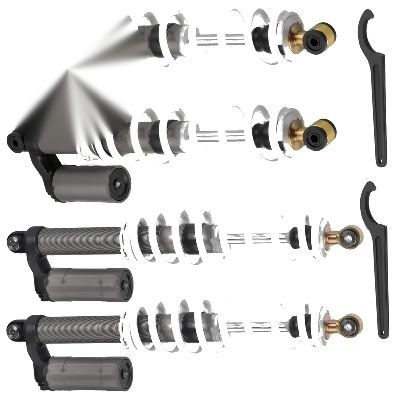 Polaris RZR S 800 Heavy Duty Front Rear Air Shocks Absorbers (2009–2012)