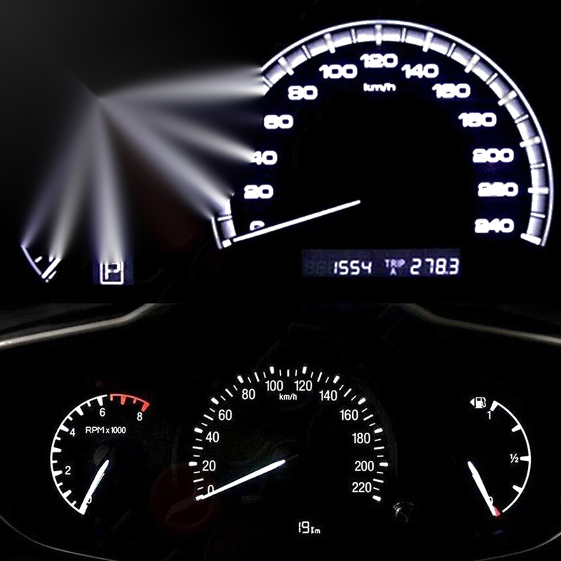 Car Instrument Panel 10 x B8.4D White LED Dash Light Bulbs