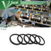 Make Model Oil Seal 55x63x5mm NBR Rubber Black Rotary Seal 5 Pcs