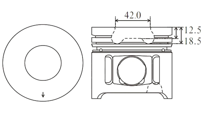 Toyota Land Cruiser HZJ75 HZJ80 Engine Piston & Pin 1 x (1990–1998)