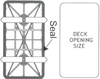 Waterproof Deck Plate - Rectangular 500mm x 250mm, Made in USA, White