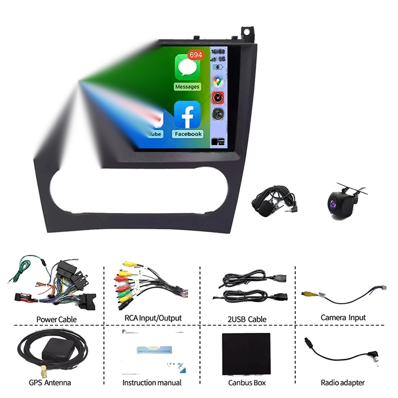 Mercedes CLK C CLC G-Class 9" CarPlay Stereo Head Unit (2000-2010)