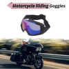 Motorcycle Riding Goggles Blue Purple Lens Black Frame PC Cycling Sunglasses