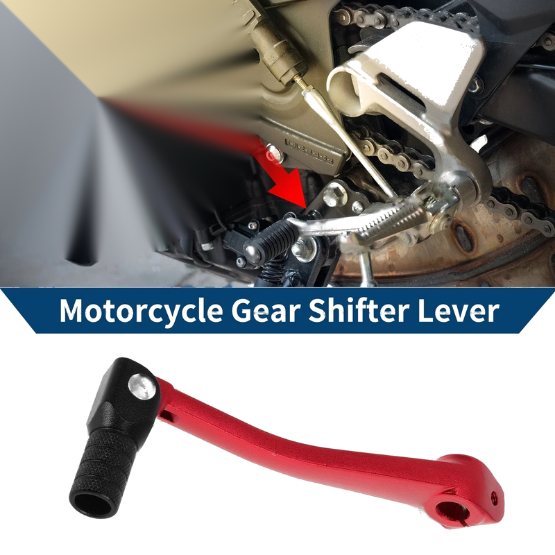Bosuer 125 Folding Motorcycle Gear Shifter Lever Red Black Head