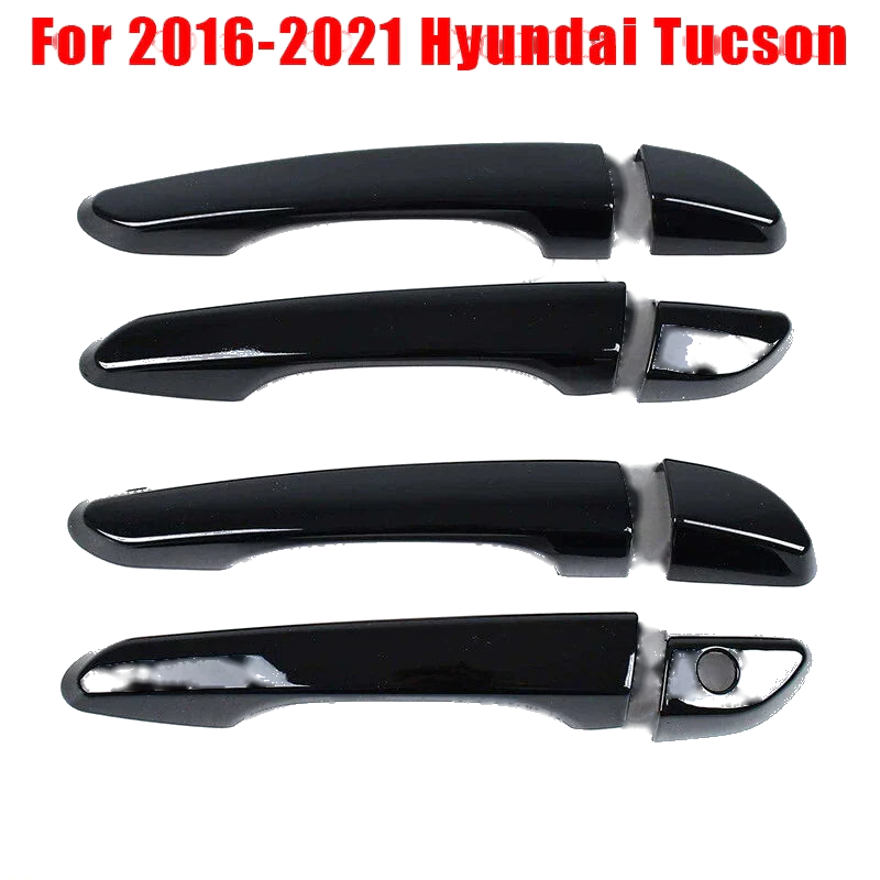 Hyundai Tucson Door Handle Cover Trim Glossy Pure Black (2016–2021)