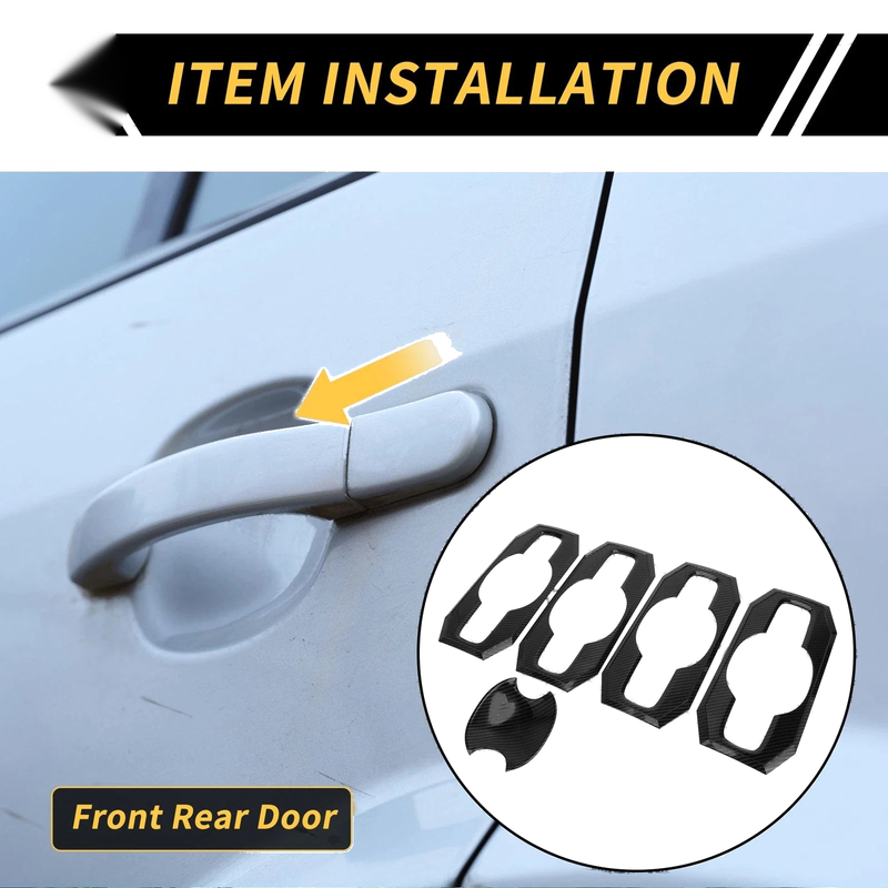 Toyota Tundra Carbon Fiber Front Rear Door Handle Bowl Caps (2022-2024)