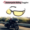 1 x Motorcycle Riding Goggles, Yellow Lens, Black Frame Cycling Sunglasses