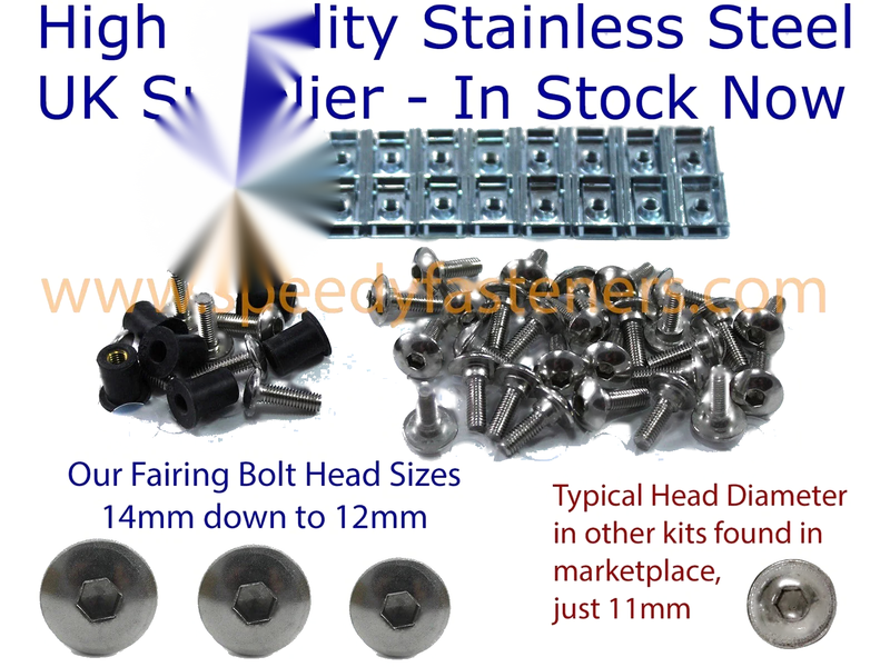 Triumph TT600 Fork Bolts Clips Collars & Windshield (2000–2003)