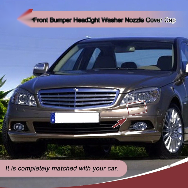 Mercedes-Benz C350 (2008-2014) Black Front Left Washer Nozzle Cover