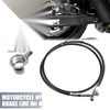 Motorcycle 51.18" 10mm Motorcycle Hydraulic Brake Line Oil Hose Pipe Stainless Steel Black