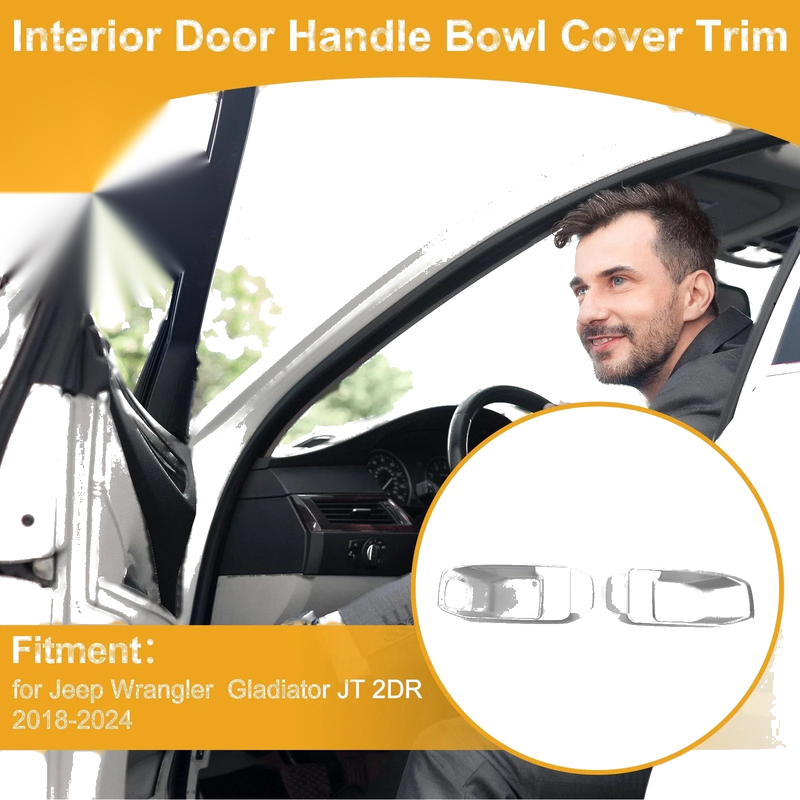 Jeep Wrangler Gladiator Interior Door Handle Bowl Cover Trim (2018-2024)