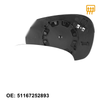 BMW 135i 328i 335i 335d Heated Passenger Side Mirror Glass w/ Backing