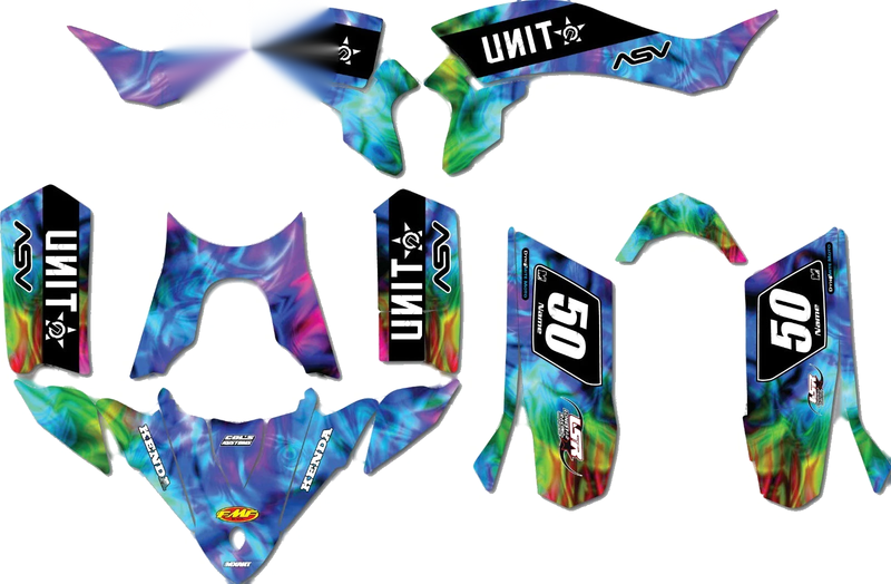 YFZ50 YFZ 50 Graphics Tye Style Decals (2004-2023)