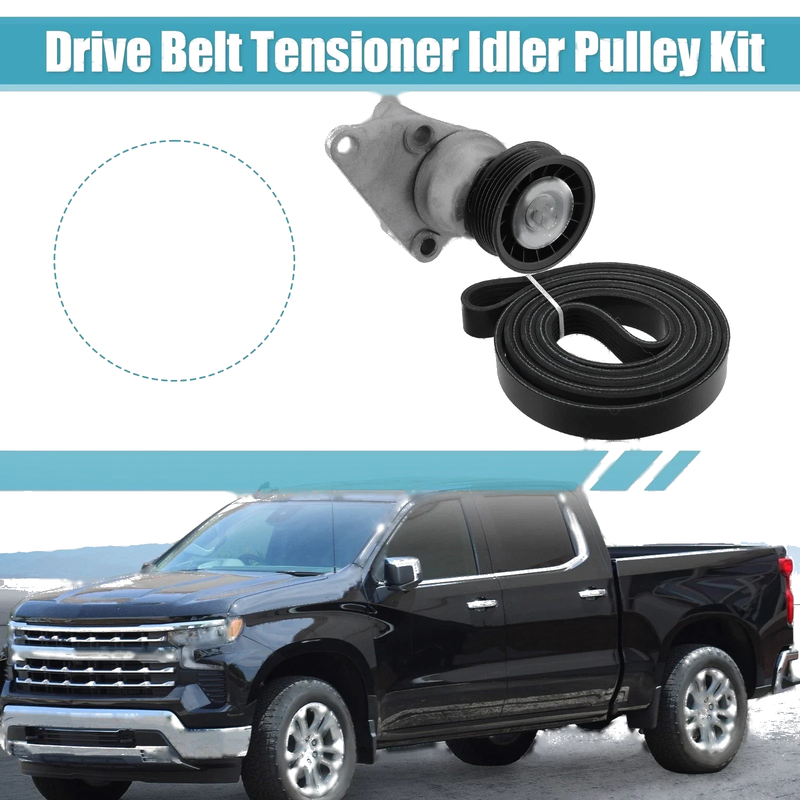 Chevy Avalanche Set Drive Belt Tensioner Idler Pulley Assembly