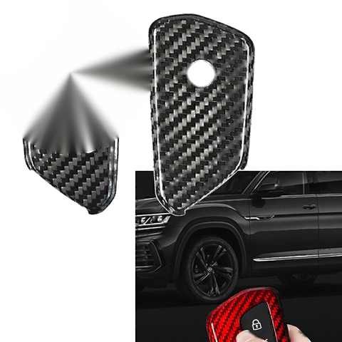 VW Golf MK8 Black Carbon Fiber Remote Key Cover Case (2020-2021)