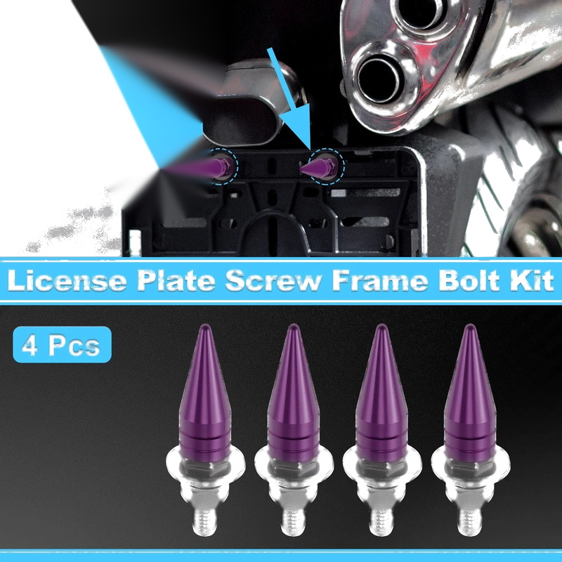 Universal Motorcycle License Plate Screws Cover M6 5.4 cm 4pcs