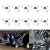 Harley Touring Electra Glide Dyna 10 x Chrome Engine Screw Caps