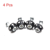 Car Motorcycle 4Pcs Black Aluminum Alloy Decorative License Plate Bolt Screw