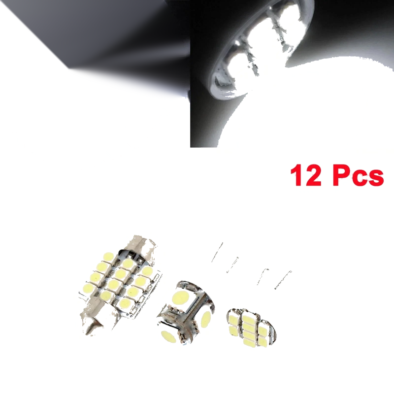 Honda Pilot 12 x Dome Map White LED Lights Interior Package Kit (2006-2008)