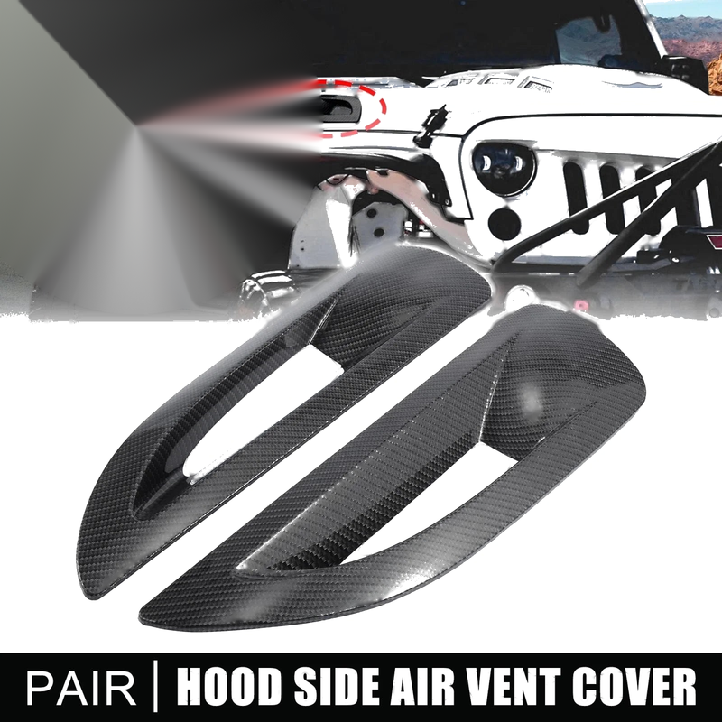Jeep Wrangler JK JKU Unlimited Rubicon Hood Side Air Vent Covers (07-17)