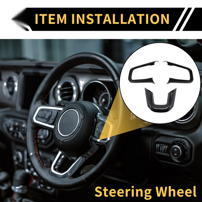 Jeep Wrangler JL JLU Steering Wheel Cover Trim (2018-2023)