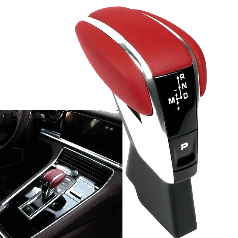 Porsche Panamera Red Leather Center Gear Shift Lever Kit (2017-2023)