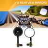 M8 Motorcycle – Black Gold Tone Aluminum 2 x Handlebar Mirrors