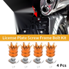 Universal Motorcycle License Plate Screws Cover / M6 40mm 4Pcs