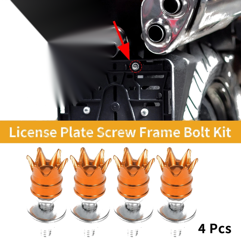 Universal Motorcycle License Plate Screws Cover / M6 40mm 4Pcs