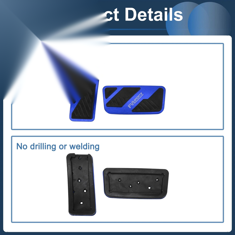 Ford Ranger (2024) Blue Automatic Foot Accelerator Pedal Covers
