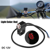 Motorcycle 7/8 22mm Handlebar Control Horn Start Switch with Lock Red Light