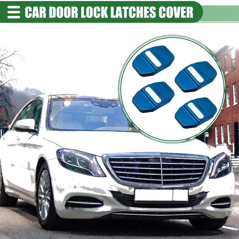Mercedes-Benz AMG GLC (2016-2023) Blue 4 x Car Door Latch Lock Covers