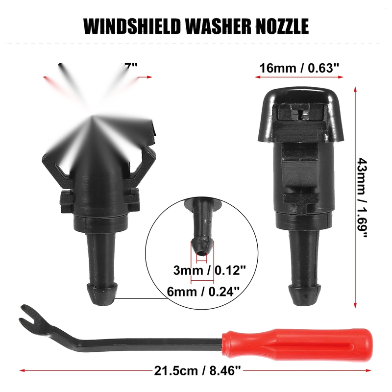 GMC Envoy 12x Front Windshield Washer Nozzle Kit (2002 - 2009)