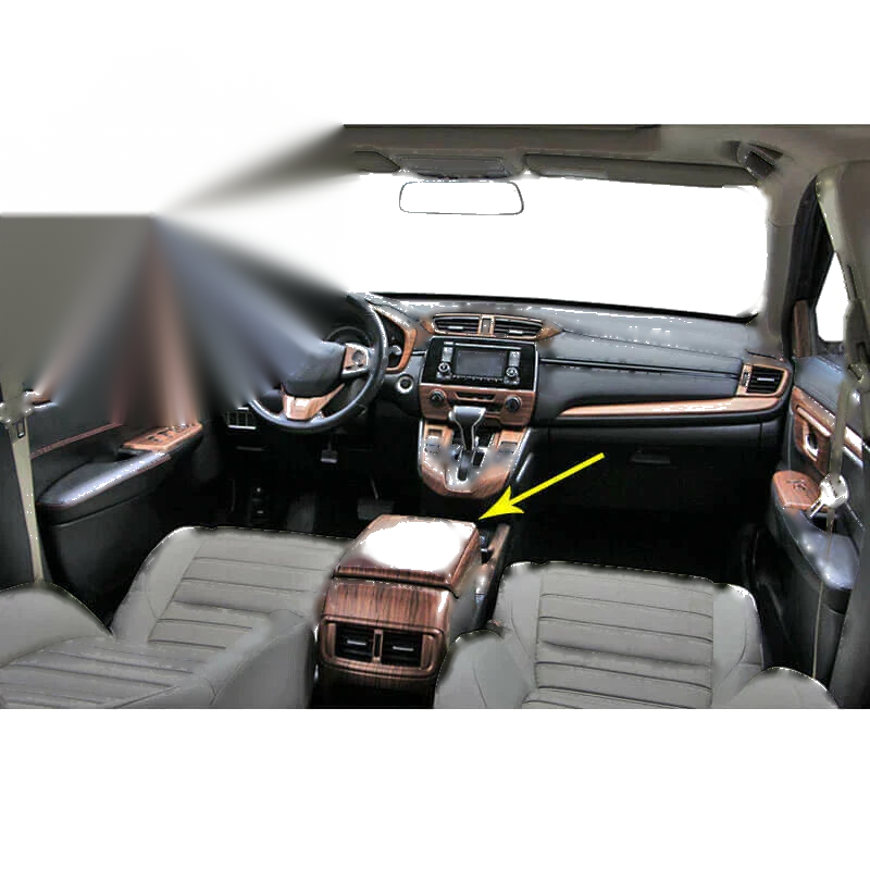 Honda CRV Peach Wood Grain Armrest Box Panel Trim (2017–2022)